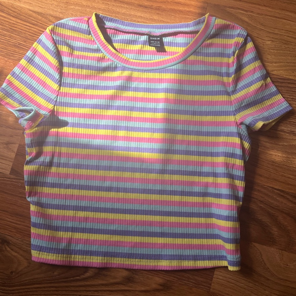 Colorful Stripe Crop Top
